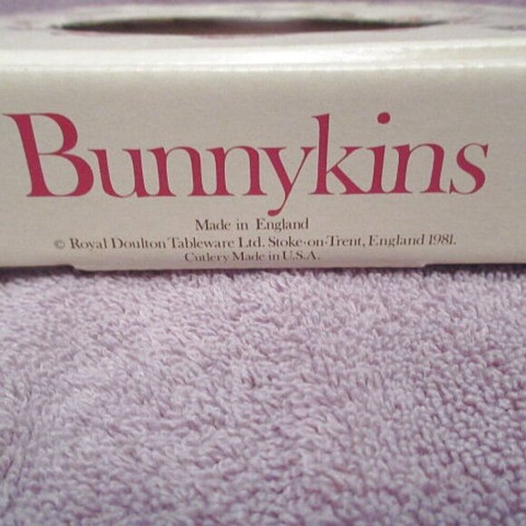 Vtg Royal Doulton Bunnykins Children’s Dish Set 3 Piece Spoon Plate Fork NEW - Picture 9 of 9